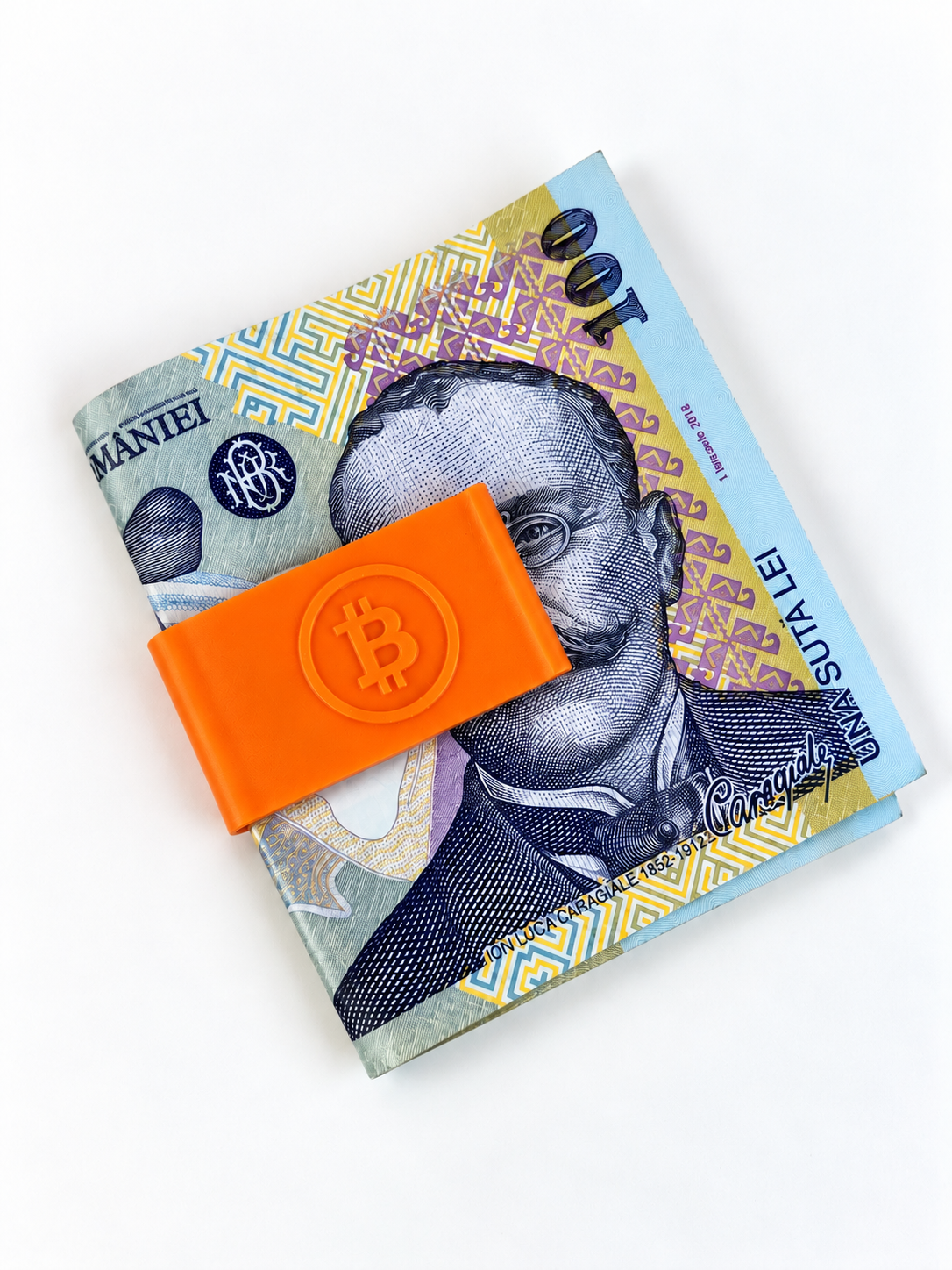Clește pentru Bani cu Simbol Bitcoin – Accesoriu Practic și Modern