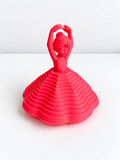 Balerină Rotativă 3D – Decorativă, cu Suport