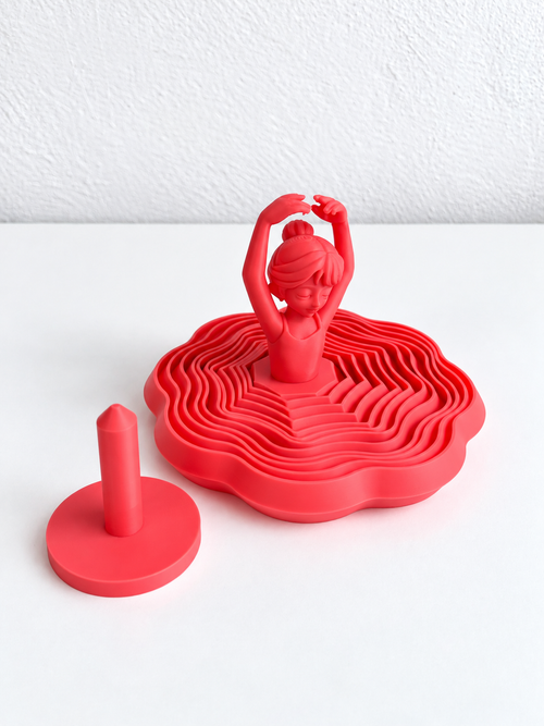 Balerină Rotativă 3D – Decorativă, cu Suport