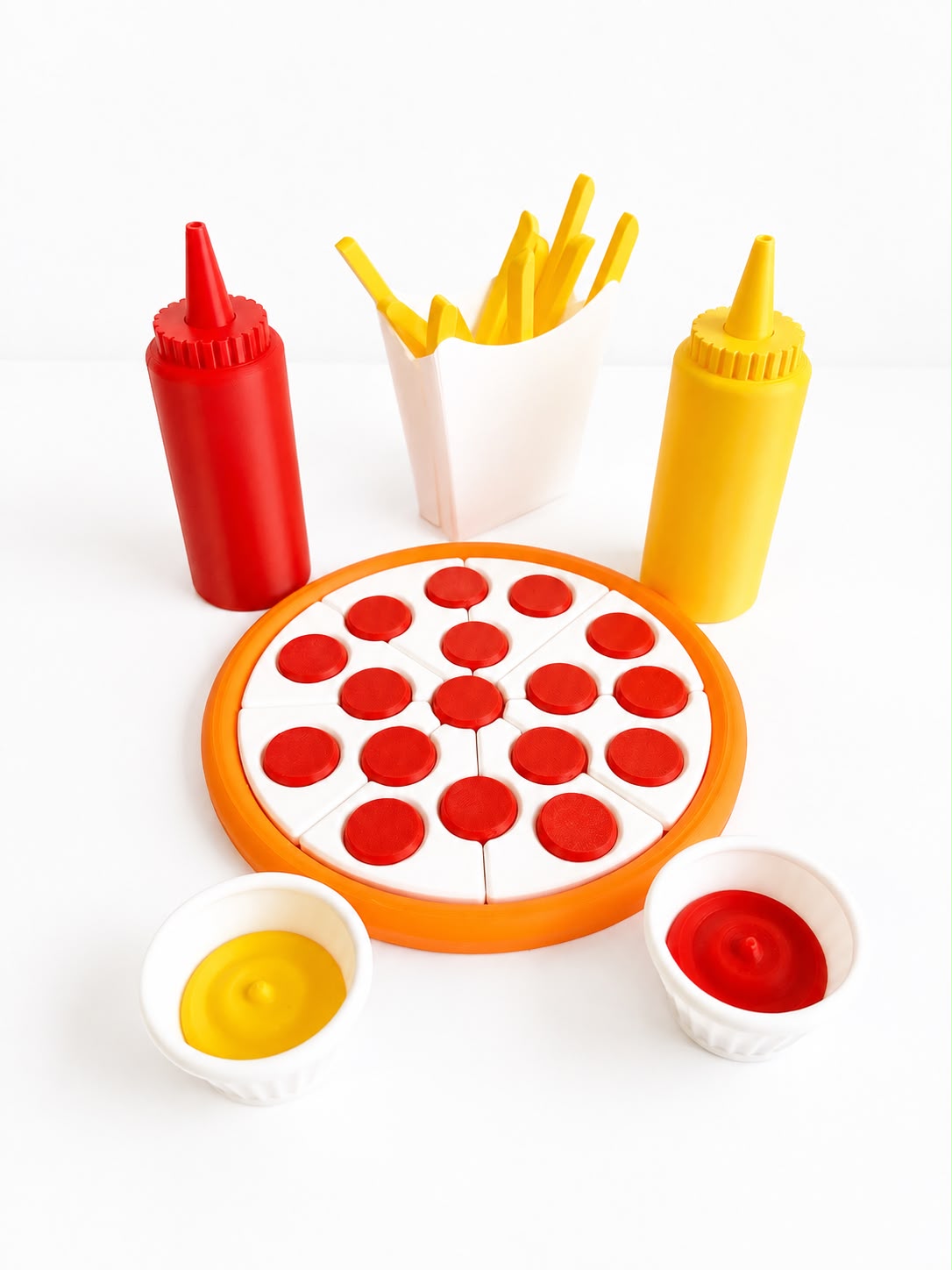 Set Fast-Food pentru Copii – Pizza, Cartofi și Sosuri