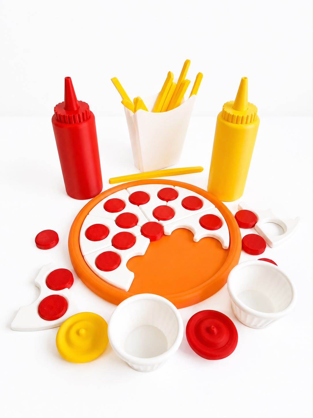Set Fast-Food pentru Copii – Pizza, Cartofi și Sosuri