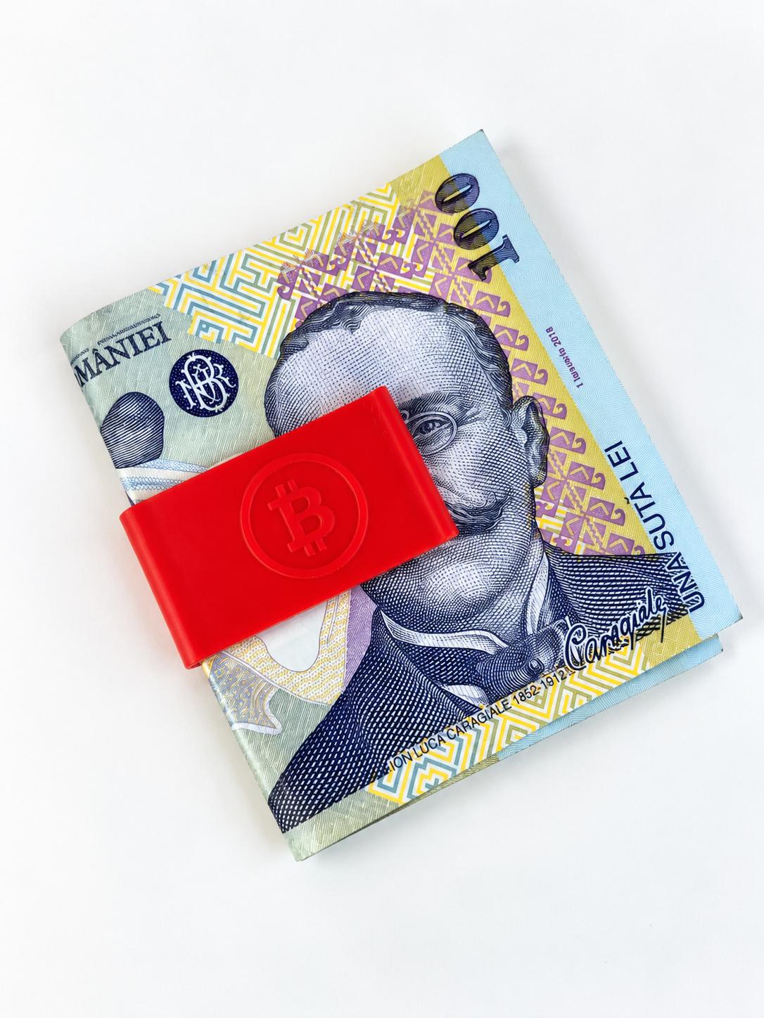 Clește pentru Bani cu Simbol Bitcoin – Accesoriu Practic și Modern