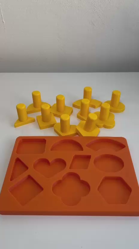 Puzzle Montessori cu Forme Geometrice